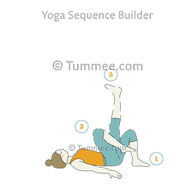 cykelställning böjt knä (Pada Sanchalanasana Bent Knee)